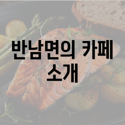 반남면의 카페 소개