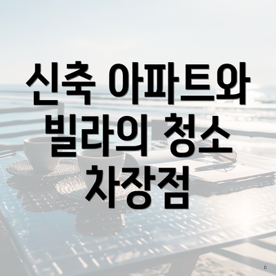 신축 아파트와 빌라의 청소 차장점