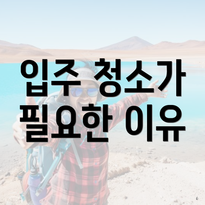 입주 청소가 필요한 이유