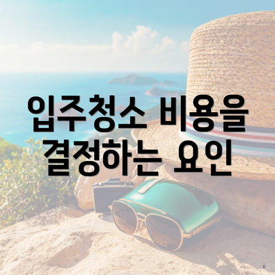 입주청소 비용을 결정하는 요인