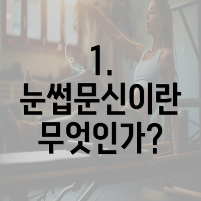 1. 눈썹문신이란 무엇인가?