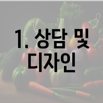 1. 상담 및 디자인