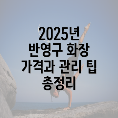 2025년 반영구 화장 가격과 관리 팁 총정리