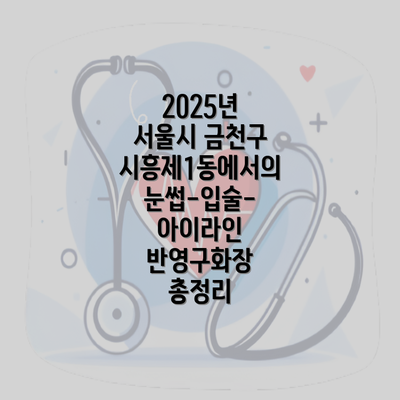 2025년 서울시 금천구 시흥제1동에서의 눈썹-입술-아이라인 반영구화장 총정리