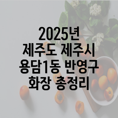 2025년 제주도 제주시 용담1동 반영구 화장 총정리