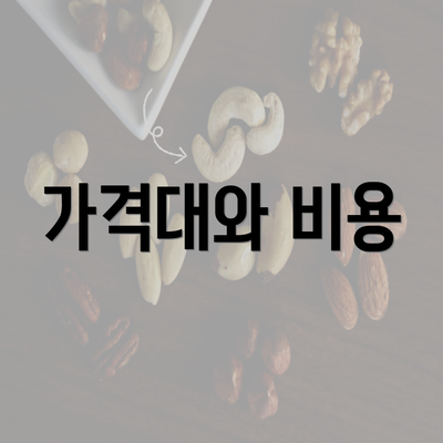 가격대와 비용