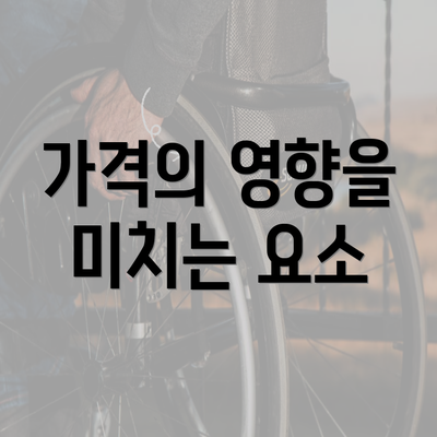 가격의 영향을 미치는 요소