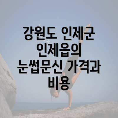 강원도 인제군 인제읍의 눈썹문신 가격과 비용