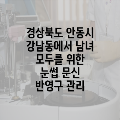 경상북도 안동시 강남동에서 남녀 모두를 위한 눈썹 문신 반영구 관리