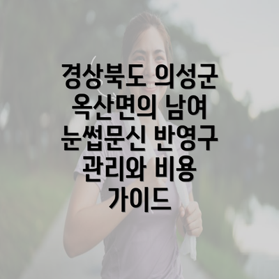 경상북도 의성군 옥산면의 남여 눈썹문신 반영구 관리와 비용 가이드