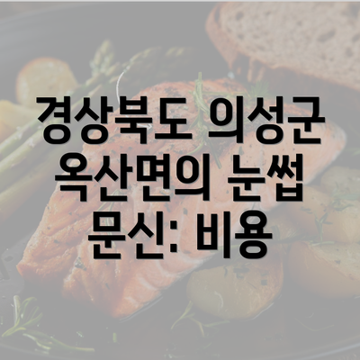 경상북도 의성군 옥산면의 눈썹 문신: 비용