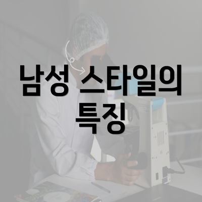 남성 스타일의 특징