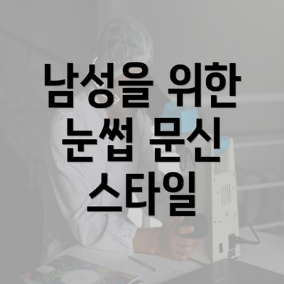 남성을 위한 눈썹 문신 스타일