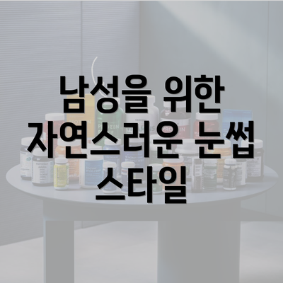 남성을 위한 자연스러운 눈썹 스타일