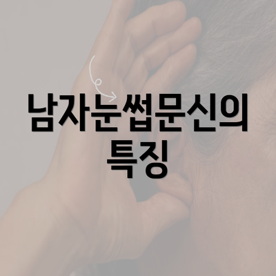 남자눈썹문신의 특징