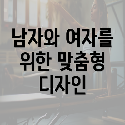 남자와 여자를 위한 맞춤형 디자인