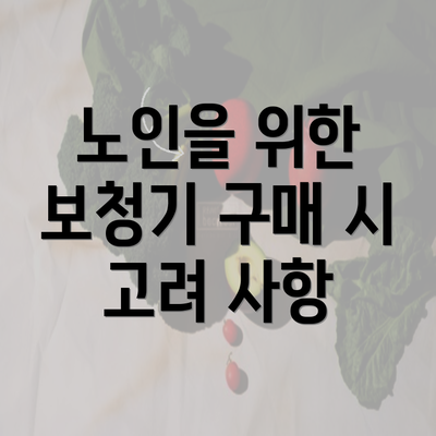 노인을 위한 보청기 구매 시 고려 사항