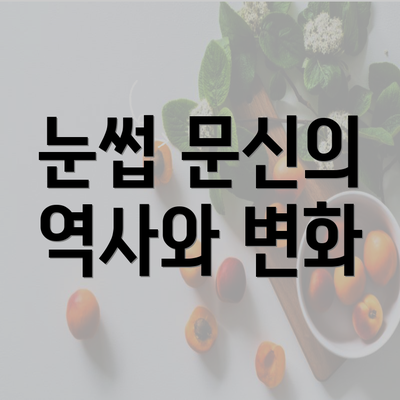 눈썹 문신의 역사와 변화