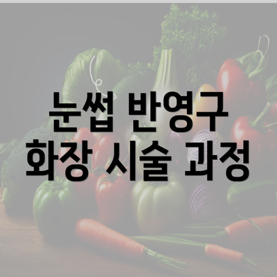 눈썹 반영구 화장 시술 과정