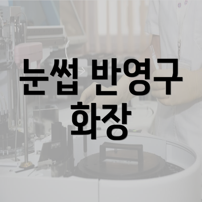 눈썹 반영구 화장