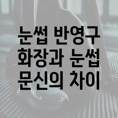 눈썹 반영구 화장과 눈썹 문신의 차이