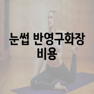 눈썹 반영구화장 비용