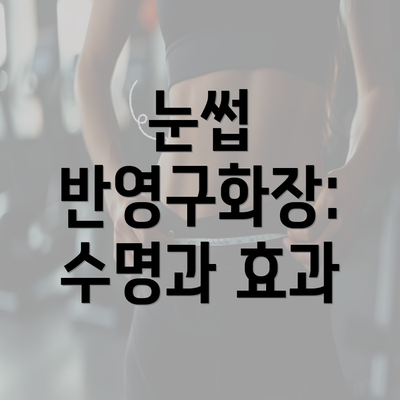 눈썹 반영구화장: 수명과 효과