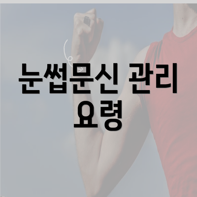 눈썹문신 관리 요령