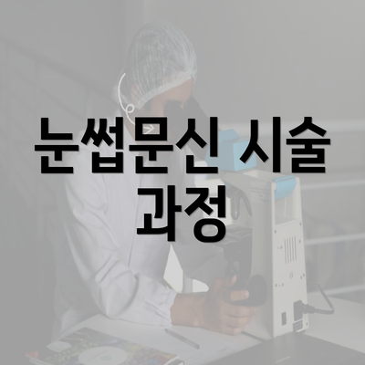 눈썹문신 시술 과정