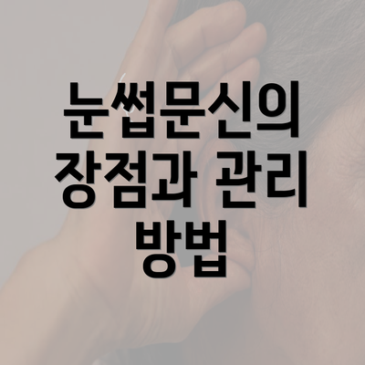 눈썹문신의 장점과 관리 방법