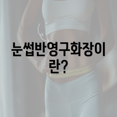 눈썹반영구화장이란?