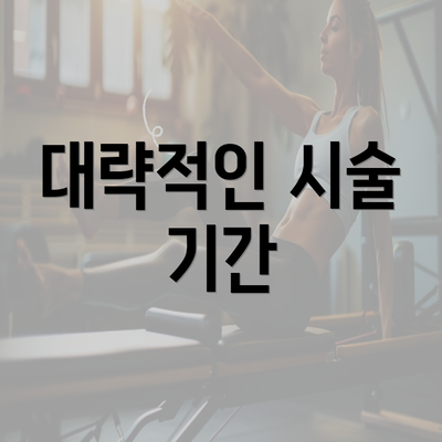 대략적인 시술 기간