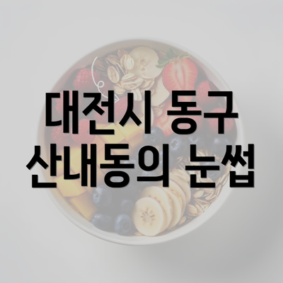 대전시 동구 산내동의 눈썹