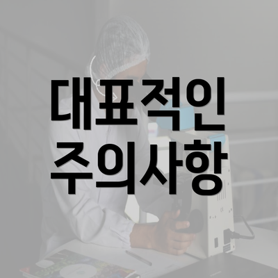 대표적인 주의사항