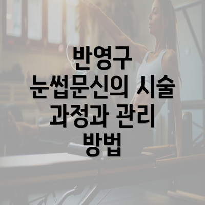 반영구 눈썹문신의 시술 과정과 관리 방법