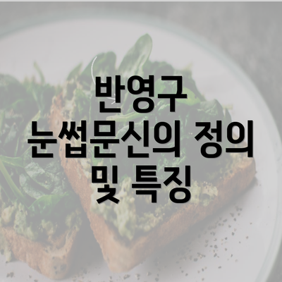 반영구 눈썹문신의 정의 및 특징