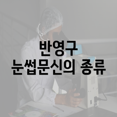 반영구 눈썹문신의 종류