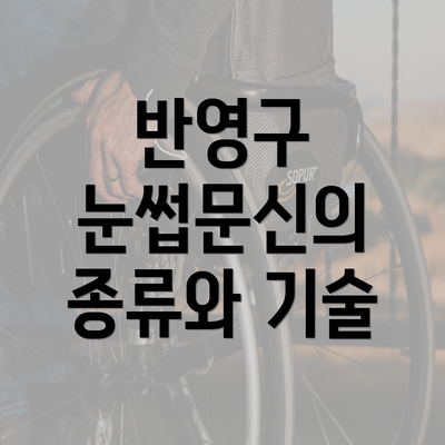 반영구 눈썹문신의 종류와 기술