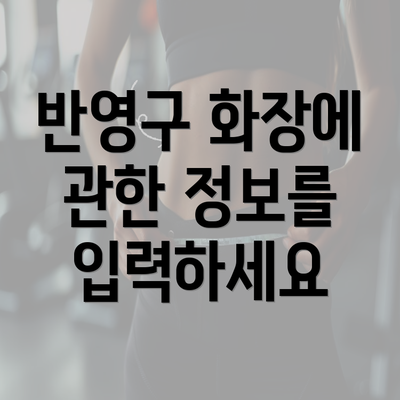 반영구 화장에 관한 정보를 입력하세요