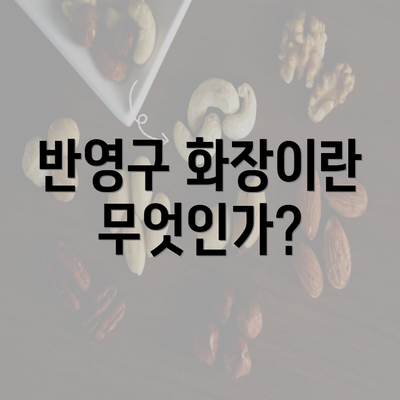 반영구 화장이란 무엇인가?