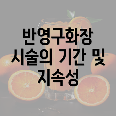 반영구화장 시술의 기간 및 지속성