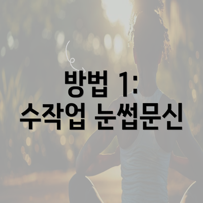 방법 1: 수작업 눈썹문신