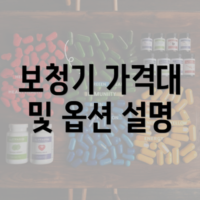 보청기 가격대 및 옵션 설명