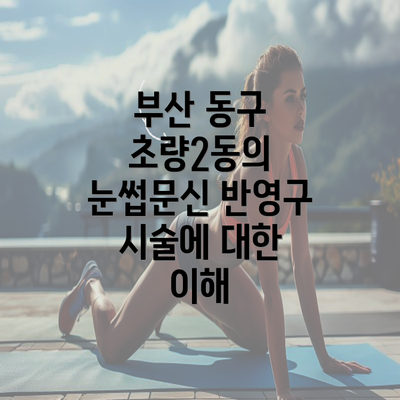 부산 동구 초량2동의 눈썹문신 반영구 시술에 대한 이해