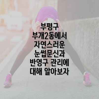 부평구 부개2동에서 자연스러운 눈썹문신과 반영구 관리에 대해 알아보자