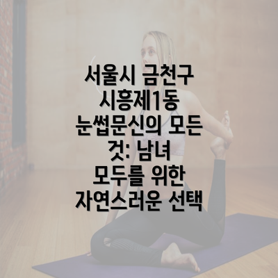 서울시 금천구 시흥제1동 눈썹문신의 모든 것: 남녀 모두를 위한 자연스러운 선택