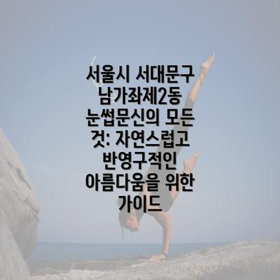 서울시 서대문구 남가좌제2동 눈썹문신의 모든 것: 자연스럽고 반영구적인 아름다움을 위한 가이드