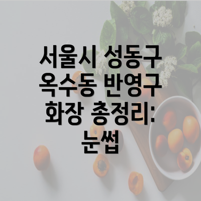 서울시 성동구 옥수동 반영구 화장 총정리: 눈썹