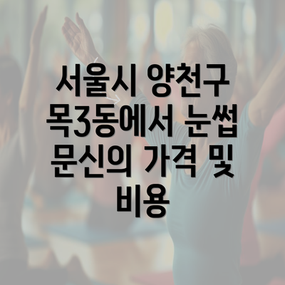 서울시 양천구 목3동에서 눈썹 문신의 가격 및 비용