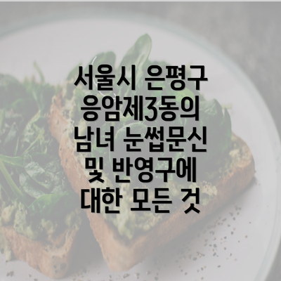 서울시 은평구 응암제3동의 남녀 눈썹문신 및 반영구에 대한 모든 것